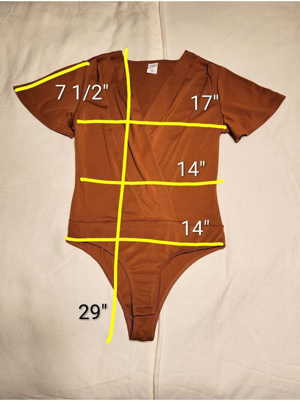 Melrose And Market Bodysuit Rust Orange Small - Picture 10 of 10